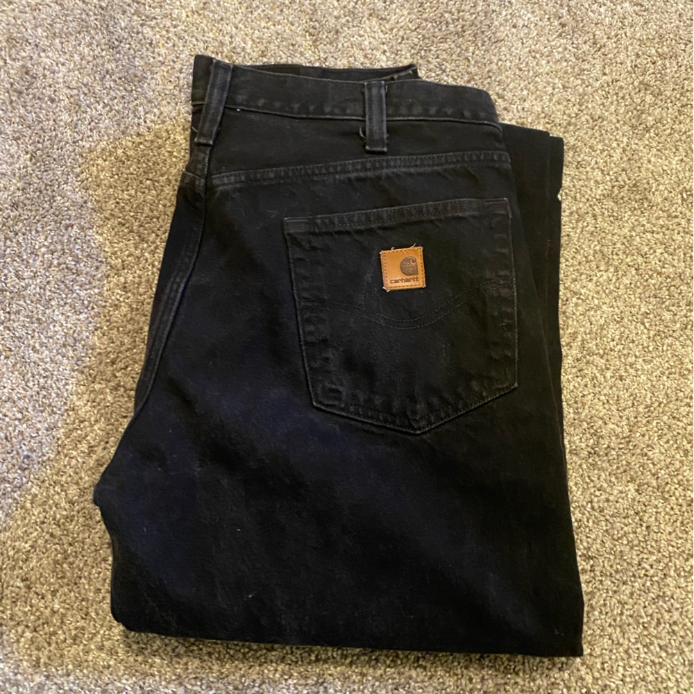 Black Carhartt Work Pants 34x34